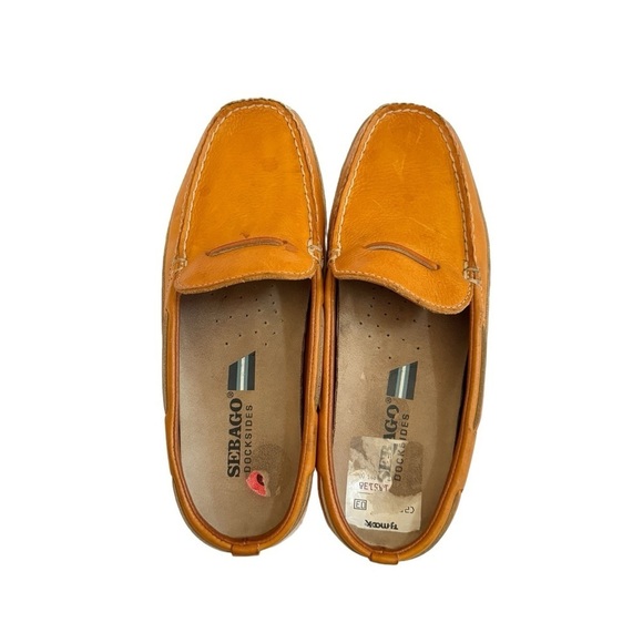 Sebago Docksides Yellow White St. Maartens Casual Slip On Mule Boat Shoes Size 6 - Picture 5 of 12